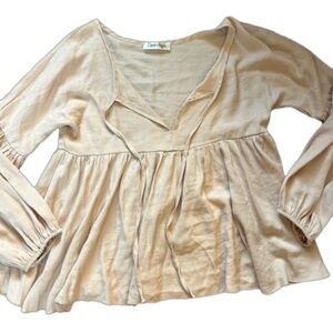 Coeur De Vogue Babydoll Pink Longsleeve Blouse